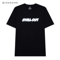 GIORDANO เสื้อยืดผู้ชาย Mens Cotton Message Tee 01092303DIY เสื้อยืด  YXQK