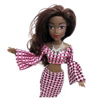 New Arrive Fashion Christmas Gifts Doll Princess African Figures Toy Black Body Dress For Barbie Game Best DIY New Year Present