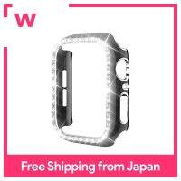 เคส Apple Watch 38mm Apple ใช้ได้กับ Miimall เคสปกป้อง Watch1/2/3ที่คลุมพิเศษกันรอยขีดข่วนกลิตเตอร์แฟชั่นพลอยเทียมหนังสือซุปเปอร์น้ำหนักเบาง่ายต่อการสวมใส่วัสดุ PC Apple นาฬิกา3กันชนป้องกัน (38ขอบล้อ: เงิน X ดำ)