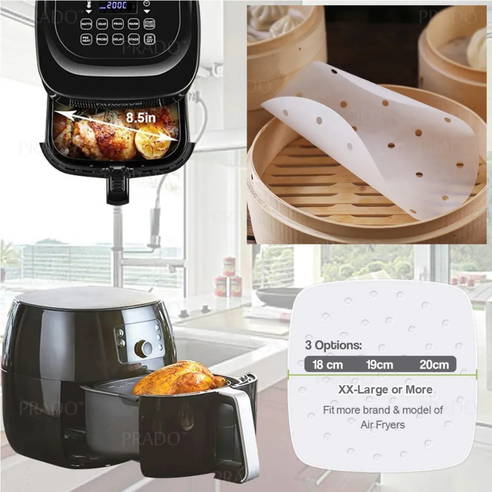 100 Sheets Air Fryer Non-Stick Steamer Paper Liner Oil Absorbing