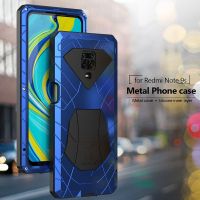 Phone Case For Xiaomi Redmi Note 9s 9pro 10 10 pro With Screen Protector Heavy Duty Protection Metal Aluminum Shockproof Covers