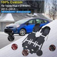 ☄◘ Hybrid Vehicle Car Floor Mats For Toyota Prius V α Prius Plus ZVW40 ZVW41 2012 2017 7seat Waterproof Floor Mats Car Accessories