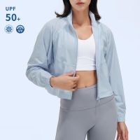 Women Zip Fitness Clothes Long Sleeve Sports Jacket With Pockets Yoga Shirt Quick Dry Gym Top Sunscreen Sportswear Running Coats