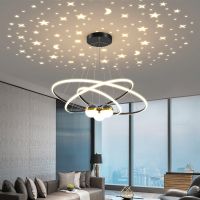 [COD] room chandelier 2022 new simple and modern led personality creative starry sky ceiling projection restaurant lamps