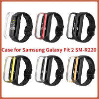 เคสสำหรับ Samsung Galaxy Fit 2 SM-R220ชุบด้วยไฟฟ้าเคสห่อหุ้มสมาร์ทวอท์ชแผ่นป้องกันพีซีเต็มรูปแบบฝาครอบปกป้องหน้าจอสำหรับ Samsung Galaxy Fit 2 SM-R220