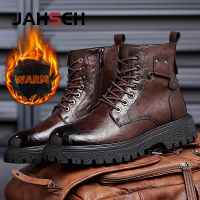 Top Quality Designer Vintage Cow Leather Men Snow Boots Business Genuine Leather Men Boots Lace Up Outdoor Motorcycle Boots