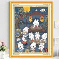 【hot】 Cartoon Painting Kits Embroidery Cross-stitch Needlework Printed Fabric Decoration