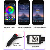 Flexible Car Atmosphere Lamps APP Sound Control RGB Mode Colorful Auto Interior Ambient Light Decorative Lamp Strips 2m4m6m