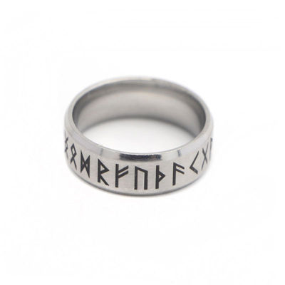 ไวกิ้งสแตนเลสแหวนนอร์สแหวนบุรุษแหวนไวกิ้งแหวนรูนคำโอดินอร์สไวกิ้งพระเครื่องย้อนยุคแหวนเครื่องประดับ