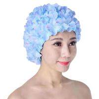 Women 3D Petal Swimming S For Long Hair Outdoor Women Fashion Retro Flower Delicate Swimming Swim Caps