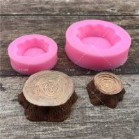 2Pcs Wooden Stump Silicone Fondant Cake Mold Soap Candle Candy Chocolate Decoration Baking Gumpaste Sugarcraft Kitchen Tool Bread Cake  Cookie Accesso