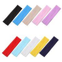 OKDEALS หมวกโยคะเครื่องประดับผมริบบิ้นสำหรับผู้หญิงยืดหยุ่นกีฬา Headbands สีทึบที่คาดผมโยคะ1ชิ้น