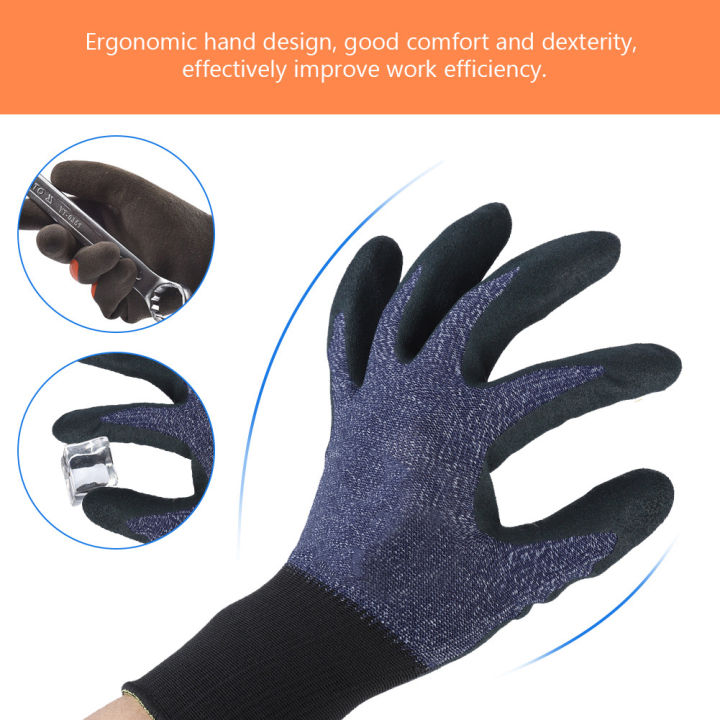 ไนลอนรัดข้อมือแบบถักสำหรับอุตสาหกรรมถุงมือทำงานถุงมือกันน้ำเทคโนโลยีแบบเต็มรูปแบบ
