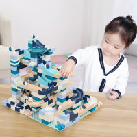 2022 80Pieces Blocks Marble Race Run Block Compatible Building Blocks Funnel Slide Blocks DIY Bricks Toys For Kids