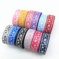 [HOT YUKXKLJWHJKG 578] 5หลา15มิลลิเมตร (5/8 Quot;) Grosgrain ริบบิ้นพิมพ์ดอกไม้สำหรับคริสต์มาสตกแต่งงานแต่งงาน DIY จักรเย็บผ้า Handmand งานฝีมือ