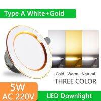 ดาวน์ไลท์3W 5W 9W 12W 15W สีเงินสีทองไฟดาวน์ไลท์ Led AC220V อลูมิเนียมแบบบางพิเศษ240V กลม LED Spot ถอยไฟไฟเพดาน