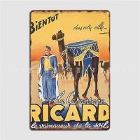 Ricard La Caravane Le Vainqueur De La Soif โปสเตอร์โปสเตอร์เมทัลมีคราบผนังคลับปาร์ตี้โปสเตอร์ Shots ดีบุกที่กำหนดเอง