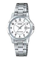 Casio Standard Digital นาฬิกาข้อมือผู้หญิง สายเรซิ่น รุ่น LTP-V004D,LTP-V004D-7B,LTP-V004D-7BUDF - สีเงิน