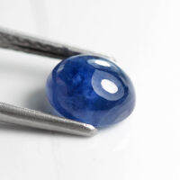 3.60 ct ไพลิน ซีลอน (Ceylon Blue Sapphire) เผาเก่า สีฟ้าอมน้ำเงิน