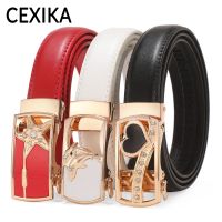 ■✁  for Jeans Luxury Brand Design Real Leather Belts Waist Metal Buckle