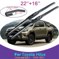 for Toyota Hilux 2015 2016 2017 2018 2019 2021 Rubber Wiper Snow Scraping Frameless Front Windshield Brushes Car Accessories