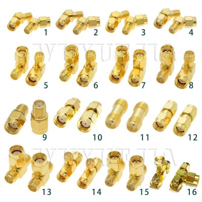 SO239 SMA To PL259 SMA RP-SMA Male Female Connector Straight / Right Angle / 135 Degree / Tee Type 3 Way Splitter RF Adapter Electrical Connectors