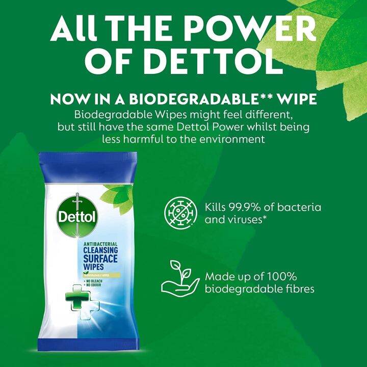 dettol-surface-wipe-ทิชชูเปียกเช็ดพื้นผิว-45-แผ่น