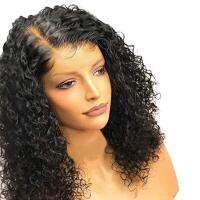 Human hair synthetic blend hd lace pre plucked vendors 613 deep wave zilian wig