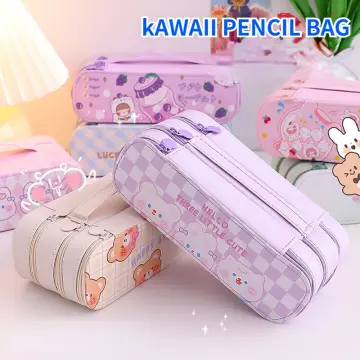 Kawaii Pencil Cases Large Capacity Pencil Bag Pouch Holder Box for Girls  Office Student Stationery Organizer School Supplies