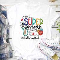 Healthcare Worker Print Tshirt Basic Ocollar Short Sleeved Super Nurse Teedrop Ship Gildan