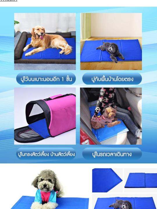 pet-cool-mat-ที่นอนเจลเย็นหมา-แมว-ขนาดl-แผ่นเบาะเจลเย็นรองนอนสำหรับสุนัขตัวใหญ่-ช่วยคลายร้อนสำหรับสุนัข-size-l-90-50cm-ผ้าหุ้มหนากันน้ำซึม-ทำความสะอาดง่าย