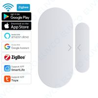 Tuya Smart Zigbee Door Sensor Door Open/Closed Detector Smart Home Security Alarm Works With Tuya SmartLife APP Household Security Systems Household S