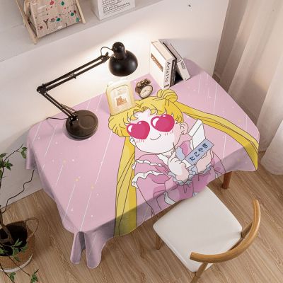 Cartoon Anime Printed Waterproof Table Cover Rectangular Coffee Table Tablecloth Party Decor Desk Table Cloth Nappe De Table