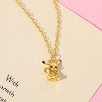 Pokemon GO Pikachu Necklace Charm Cartoon Anime Action Figure Toys Clavicle Chain Y2K Jewelry Kids Women Birthday Kawaii Gift