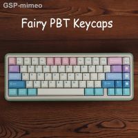 ♀Mimeo Conjito Gmk Clones Fada Keycaps Pbt Tintura Sub Cherry Perfil Keycap Para Teclado Mecânico Anne Gh60 Gk64ใส่ Iso