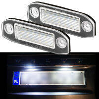 Xenon สีขาว LED รถจำนวนใบอนุญาตไฟจาน 12V 18LED สำหรับ Volvo C30 C70 S80 V70 XC70 S40 v50 S60 V60 XC60 XC90-gcbfxbfgfznfxnn