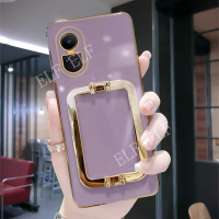 เคส TPU หรูหราใหม่สำหรับ OPPO Reno 10 / 10 Pro / 10 Pro + เคสป้องกันโทรศัพท์ซิลิโคนนิ่ม OPPO Reno 10 5G พร้อม10Pro Oppo Reno หัวเข็มขัดเหล็กสี่เหลี่ยมฝาปิดมีที่ยึดบวก5G