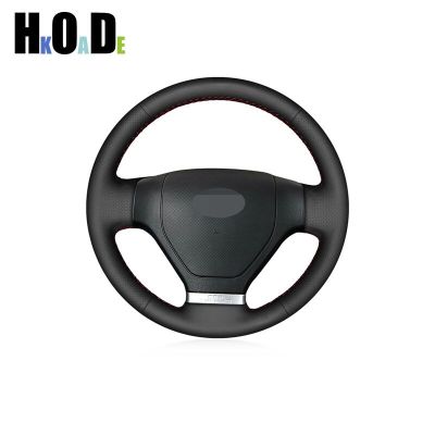 Car Steering Wheel Cover For Hyundai Coupe Tiburon 2002 2003 2004 2005 2006 2007 Black Genuine Leather