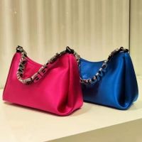 2023 alexander wangˉSummer New Fashion Versatile Fashion Silk Face Temperament One Shoulder Handheld Womens Bag