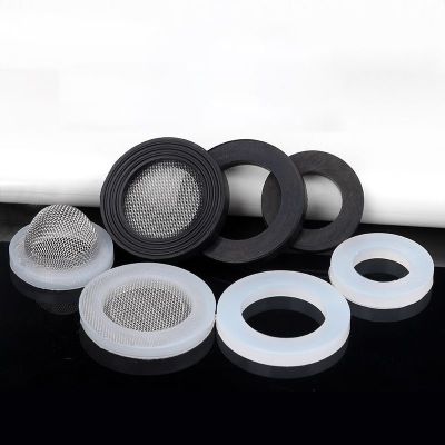 ✖☃ White Black 1/2 quot; 3/4 quot; 1 quot;Rubber Ring Silicon PTFE Flat Gasket Sealing Ring for Shower Nozzle Hose Pipe Bellows Tube Washer Ring