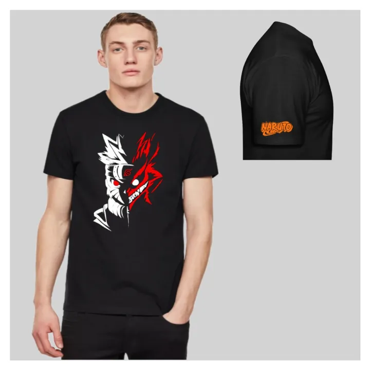 Anime T Shirt Naruto Uzumaki Naruto W Kurama Kyuubi Unisex T Shirt