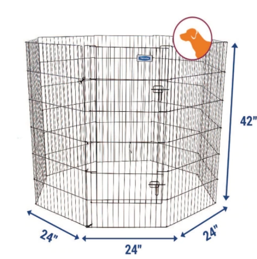 Petmate Exercise Pen Wire Crate w/ Door (42X24 8panels) Lazada PH