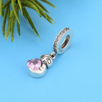 Fit Original nd Charm celet Authentic 925 Sterling Silver Sloth Hug Pink Zirconia Heart Beads For Making Berloque 2021