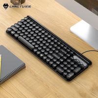 [COD] Wolf way L4 wired keyboard punk keycap mute film office laptop wholesale cross-border