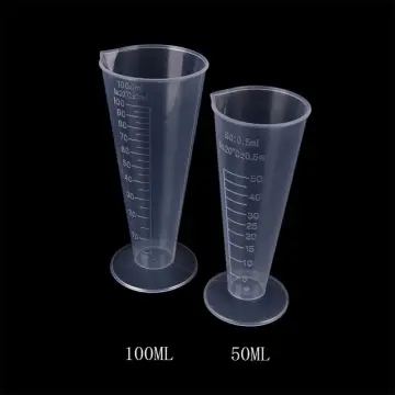 100 ML Plastic Graduated Measuring Cup Liquid Container Epoxy Resin  Silicone Making Tool Transparent Mixing Cup