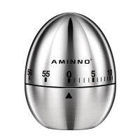 AMINNO Timer Alarm Clock Countdown Timer 60 Minutes for Kitchen Cooking Kids Stainless Steel EggUFO Mechanical Rotating