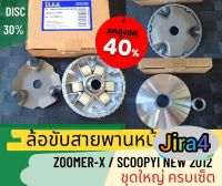 ชามพร้อมเม็ด ครบเซ็ต ชุดขับสายพานหน้าซูเมอร์ ล้อขับสายพานหน้า ตัวใน Zoomer - x / Scoopyi new 2012  ใส่ทดแทนของเดิมได้เลย ล้อปรับความเร็วซูเมอร์Jira4