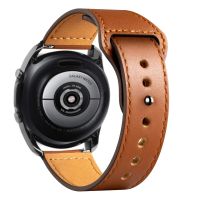 [Hot K] สายหนังสำหรับ Samsung Galaxy Watch 4/Classic/Active 2 40Mm 44Mm 42Mm/46Mm สาย20Mm 22Mm สร้อยข้อมือ Huawei GT/2/2e /Pro/ 3