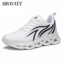 Men Walking Shoes Mens Flame Printed Sneakers Flying Weave Sports Shoes Comfortable Outdoor Mens Athletic Shoe