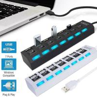 [HOT HAIXWLXKWW 589] ใหม่ USB 2.0 Hub Splitter 3 Hab ใช้อะแดปเตอร์7พอร์ตหลาย Expander พร้อมสำหรับ